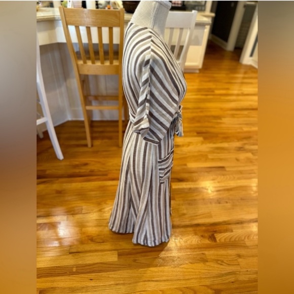 Free People Linen Stripe Dress - Picture 5 of 7